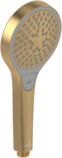 Para de dus trei tipuri de jet, rotunda, auriu periat, Villeroy Boch Verve Showers