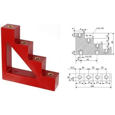 Izolator in trepte cu surub IS4-20 (M6)