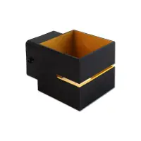 Aplica de interior, LED G9, design modern, montare perete, cadru aluminiu negru