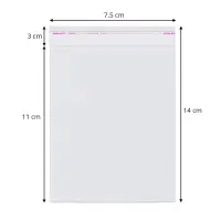 Pungi cu clapetă adezivă - lungimi între 2 și 40cm (set 1000 buc) - 7,5x14cm