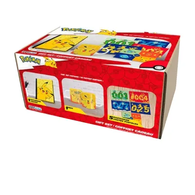 Set Cadou Pokemon - Notebook A5 + Cana 320ml + Carti postale Pikachu