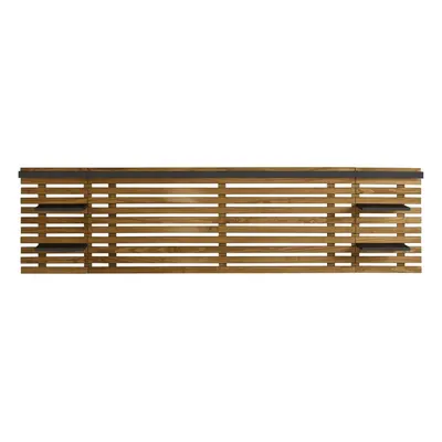 Tăblie de pat neagră/în culoare naturală din lemn masiv de pin 240x62 cm Nidra – Marckeric