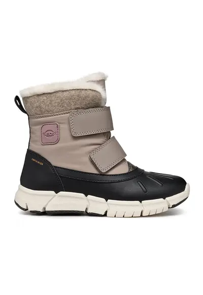 Ghete impermeabile cu benzi velcro Flexyper - Negru/Maro camel
