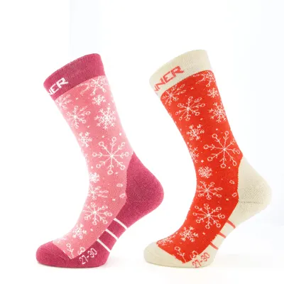 Șosete schi și snowboard SINNER Kids Ski Socks Snow, Corai/Roz, Copii