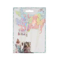 Cake Topper tort mesaj roz Happy Birthday