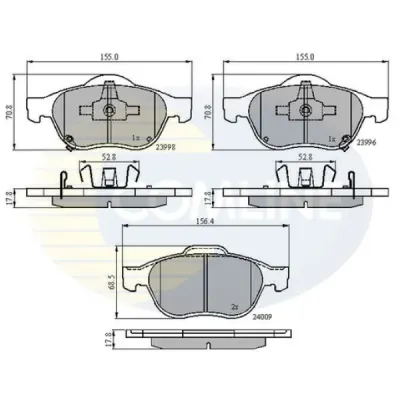 Set placute frana, frana disc COMLINE CBP31249