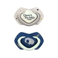 Suzeta simetrica fosforescenta din silicon 22/659 Blu Sleepy Koala 6-18 luni, 2 bucati, Canpol babies