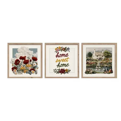 Tablouri 3 buc. 30x30 cm Sweet Home – Styler