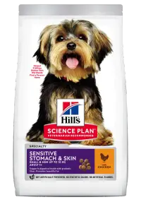Hrana uscata caini, Hill's Science Plan Canine Adult Small and Mini Sensitive Stomach and Skin Chicken, 3 kg