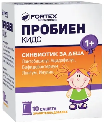 Probien Kids Sinbiotic pentru copii, 10 pliculețe, Fortex