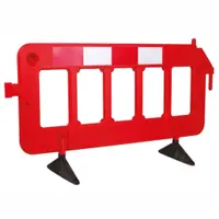 Gard mobil stradal TEKCNOPLAST, dim. 196 x 100cm, rosu