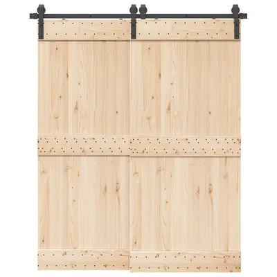 Gossi set feronerie pentru usa glisanta, negru, 183 cm, otel