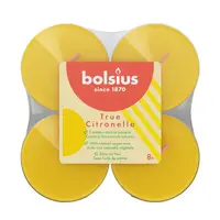 Lumanari Pastile, 8 Ore, 4 Bucati, Bolsius Citronella Maxi
