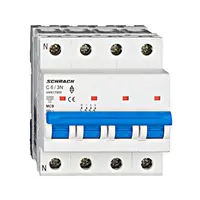 Intrerupator automat tetrapolar MCB, AMPARO 6kA, C 6A, 3P+N