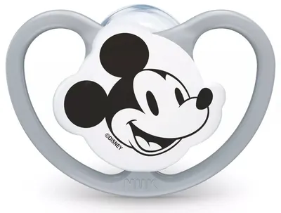 Suzetă NUK Perfect Match Air, Mickey, 6-18 luni, gri