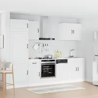 vidaXL Set dulap de bucătărie din 7 piese „Kalmar” Lemn prelucrat alb