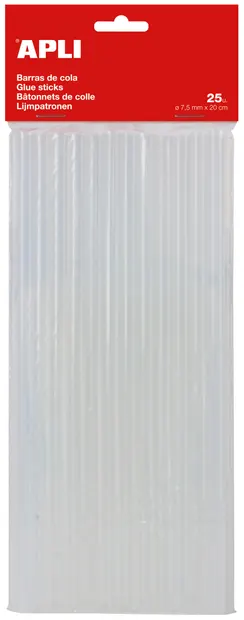 Batoane de lipit din silicon APLI - Ø 7,5 mm х 20 cm, 25 bucati