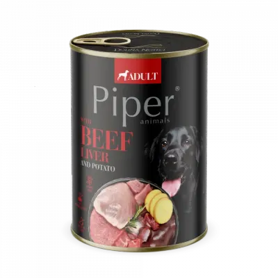 Conserva pentru caini Piper Adult cu ficat de vita cartof 400 gr