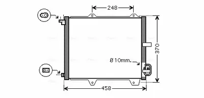 Condensator climatizare potrivit SUBARU JUSTY II, JUSTY III; SUZUKI IGNIS I, IGNIS II 1.3 1.5 10.95