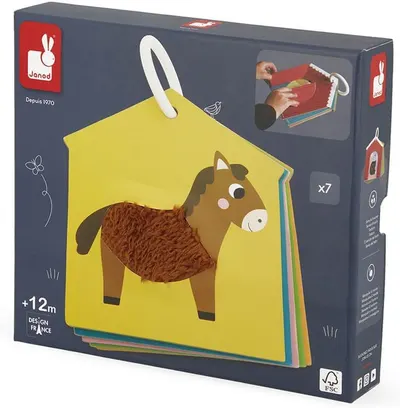 Un set de cărți tactile Janod - O fermă