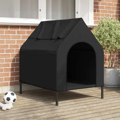 vidaXL Casă pentru animale de companie Negru 90 x 65 x 83 cm Oțel