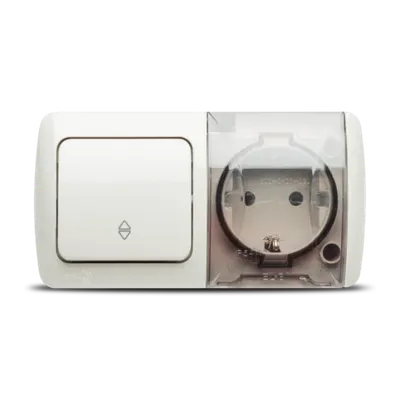 Eva Modul Intrerupator Cap Scara Priza Capac CP PT IP54 Alb
