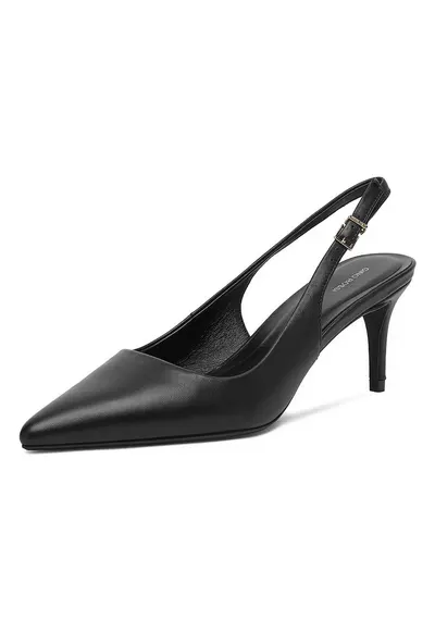 Pantofi dama - piele naturala - toc stiletto - negru