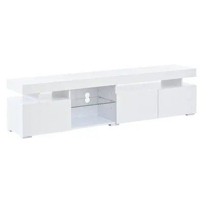 Lowboard pentru TV cu front lucios, Alb | Aosom Romania