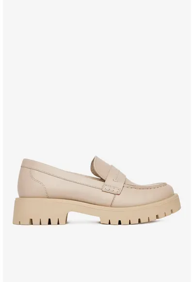 Mocasini dama 5903419772511 - Piele naturala - Bej - Bej