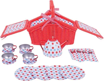 Set de joaca Bigjigs - Set de ceai intr-un cos