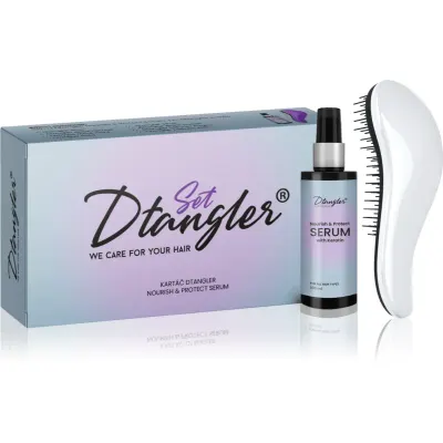 Dtangler We Care For Your Hair Set set cadou pentru păr Silver 2 buc