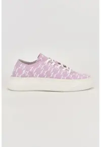 Pantofi sport cu monograma - Alb/Roz