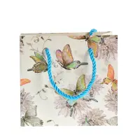 Punga de cadou cu fluturi multicolori 14 cm