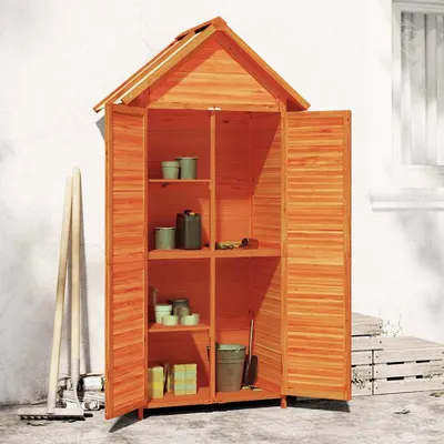 vidaXL Magazie de unelte de grădină maro 89x52,5x175cm lemn masiv pin