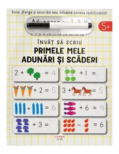 Învăț să scriu: Primele mele adunări și scăderi - Paperback - John Poitier