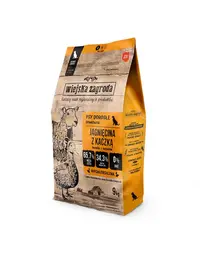 WIEJSKA ZAGRODA Hrana uscată miel cu rață pentru câini, crochete S 2x9 kg