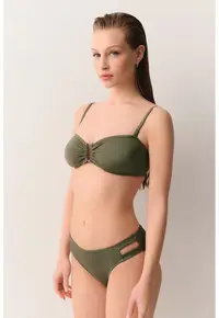 Slip cu dungi - Verde stins