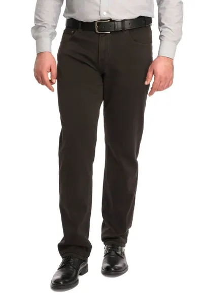 Pantaloni barbatesti clasici croiala dreapta, maro (Marime pantalon: W45)
