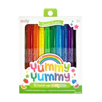Creioane colorate parfumate rasucibile - Yummy Yummy, set de 10