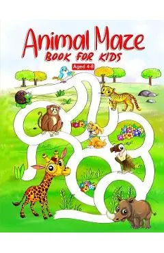 Animal Maze Book for Kids Aged 4-8: Fun Childrens Activity Book, for Children Aged 4 5 6 7 & 8