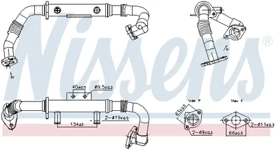 Radiator recirculare gaze esapament potrivit NISSAN NAVARA NP300, PATHFINDER III 2.5D 01.05