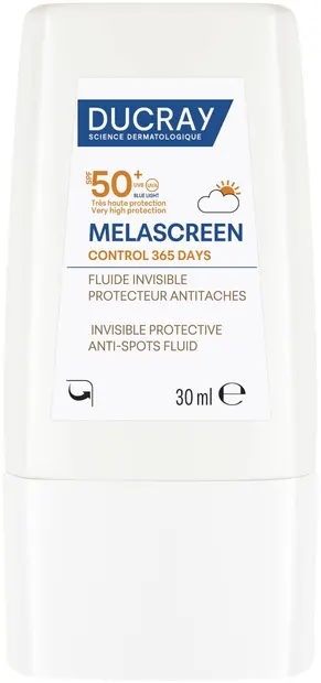 Ducray Melascreen Fluid invizibil de protecție solară Control 365 Days, SPF50+, 30 ml