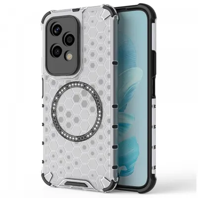 Husa MagSafe pentru Honor 200 Lite, Techsuit, HoneyComb Shield, Alba