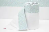 Set protectii patut Bubble Blue KidsDecor din bumbac 70 x 140 cm