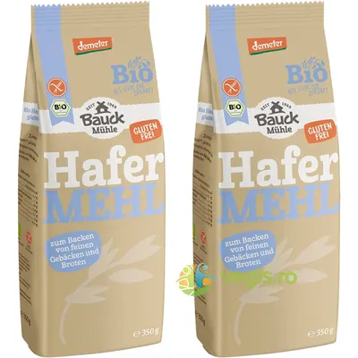 Pachet Faina de Ovaz fara Gluten Ecologica/Bio 350g+350g