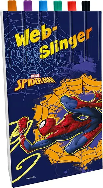 Set de pixuri colorate Kids Euroswan - Spider-Man, 6 buc