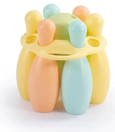 Jucărie bowling Dolu - 6 popice și minge, 19 cm