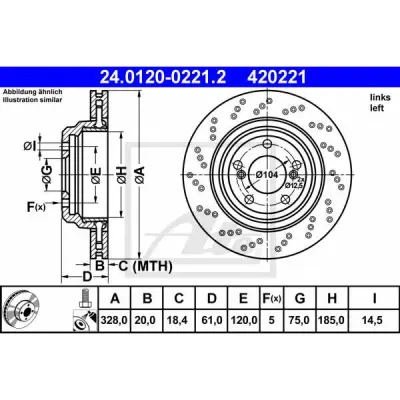 Disc frana ATE 24.0120-0221.2