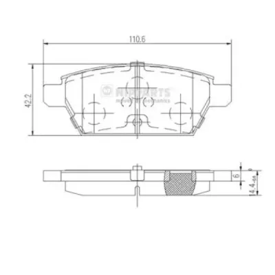 Set placute frana, frana disc NIPPARTS J3613019