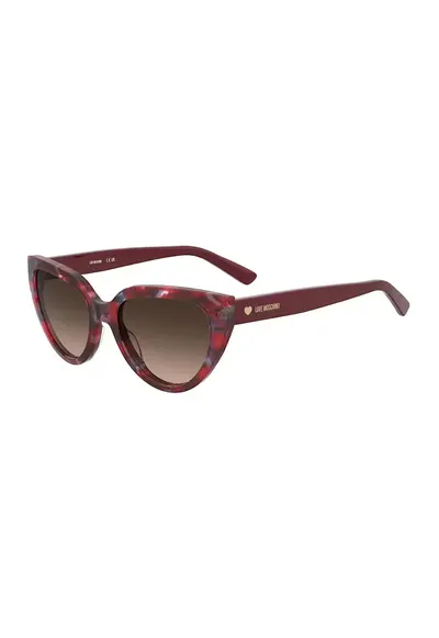 Ochelari de soare cat-eye cu lentile in degrade - Albastru oceanic/Roz inchis/Rosu vintage